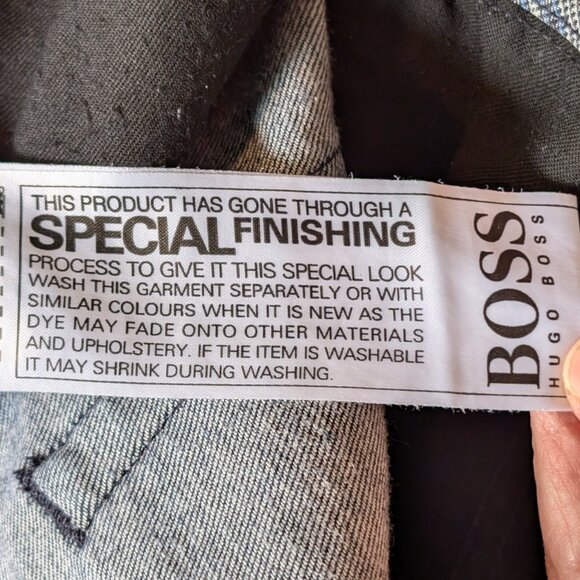 BOSS Hugo Boss Scout 1 Stretch Regular Fit Dark Blue Denim Jeans Size 34/34 - Picture 13 of 14